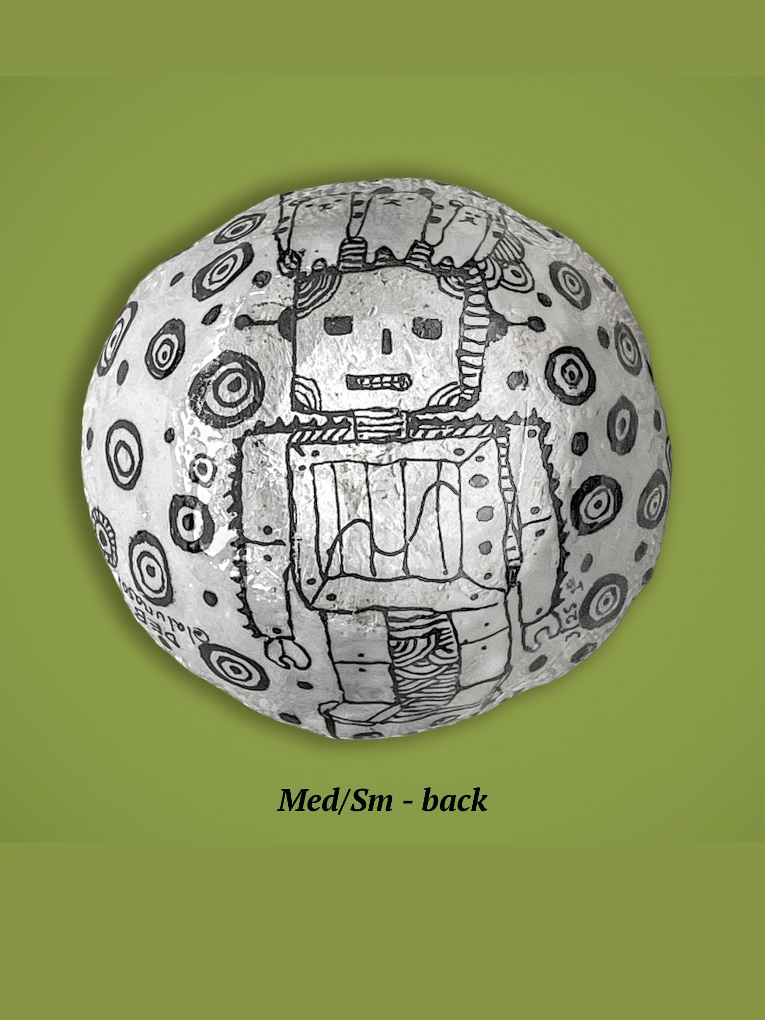 This is the backside of the previous bowl with robot design. The back is matte, not gloss like the front.