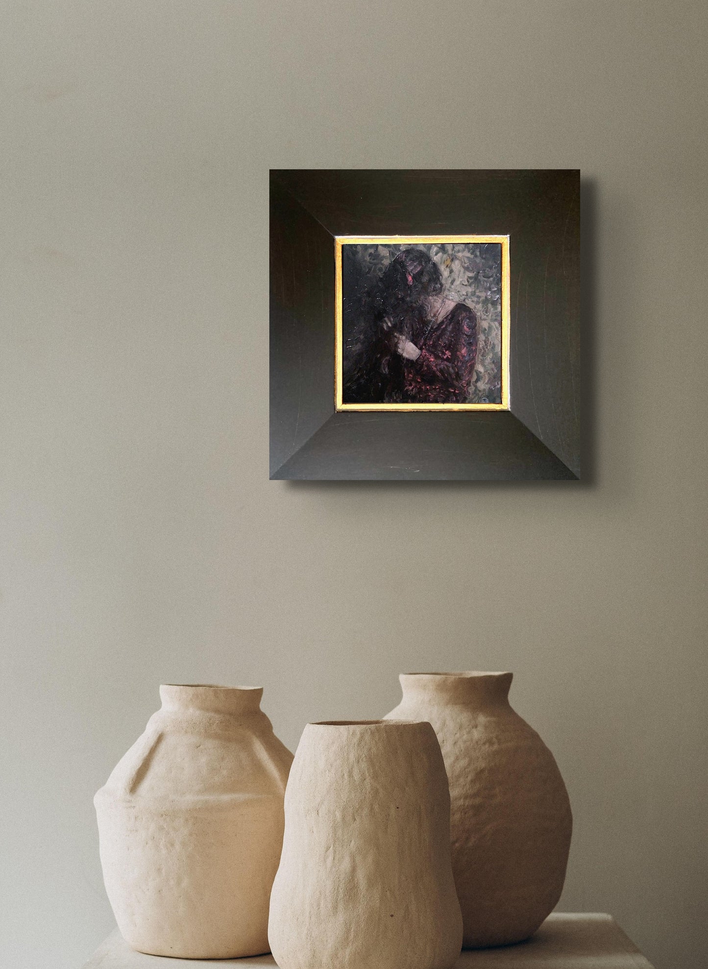 E.E. Jacks oil painting Another Time, in situ