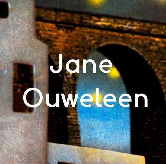 Artist Jane Ouweleen's name shown on close up section of her work