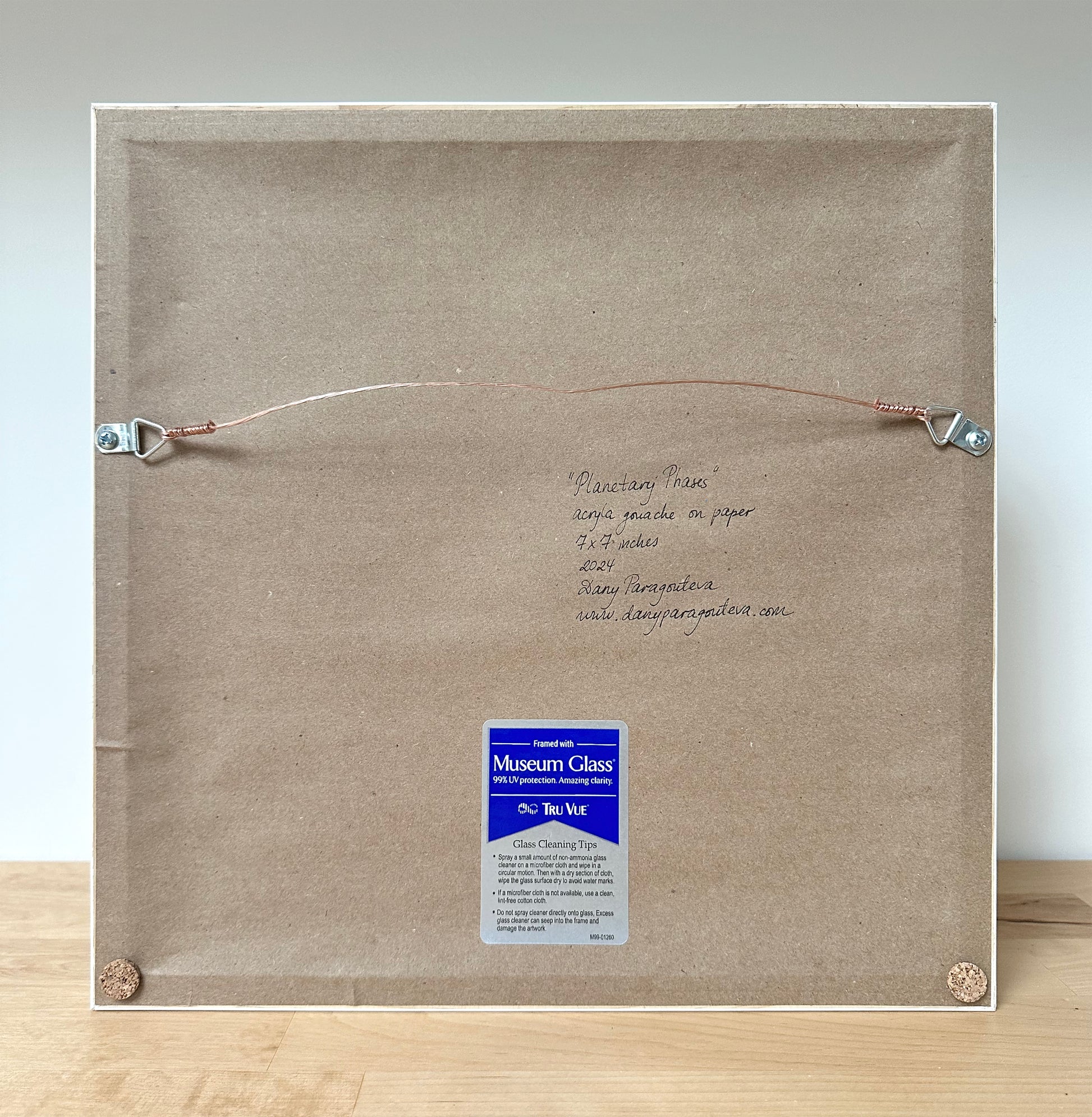 The painting is professionally framed with museum glass and wired for hanging. It is signed by the author on the back. 